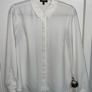 Express Classic White Button-Up Shirt